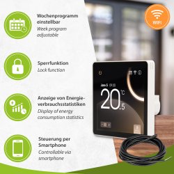 Heatcom HC110 WiFi Thermostat weiß RAL 9003