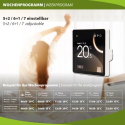 Heatcom HC110 WiFi Thermostat weiß RAL 9003