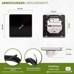 Heatcom HC110 WiFi Thermostat weiß RAL 9003