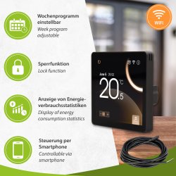 Heatcom HC110 WiFi Thermostat anthrazit RAL 7021