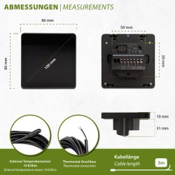 Heatcom HC110 WiFi Thermostat anthrazit RAL 7021