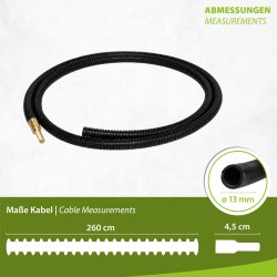 13mm Wellrohr mit Messinghülse 2,6m lang