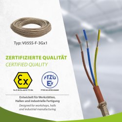 V05SS-F 3Gx1 silicone connection cable for ATEX-certified...