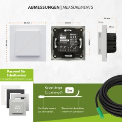 Heatit Z-TRM7 Z-Wave Thermostat weiß RAL 9003