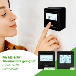 M3 thermostat 12V AC/DC Surface-mounted black