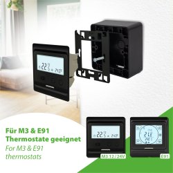 M3 thermostat 12V AC/DC Surface-mounted black