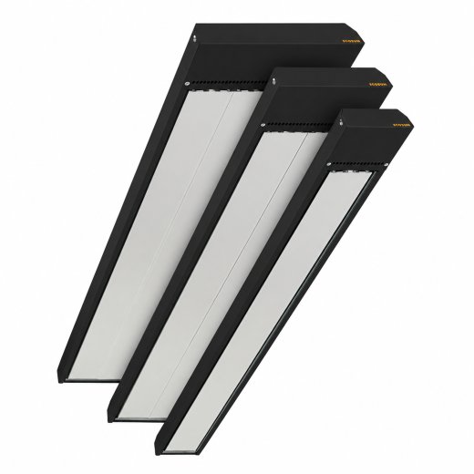 Ecosun S+ Infrarot Dunkelstrahler 900-3600W drei größen abgebildet