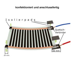 12V Heating Film 30cm wide 220W/m² 3m