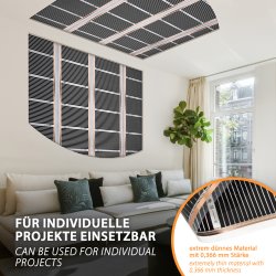 Comfort heating film 220watt/m² 50cm width kit 40m=20,0m²