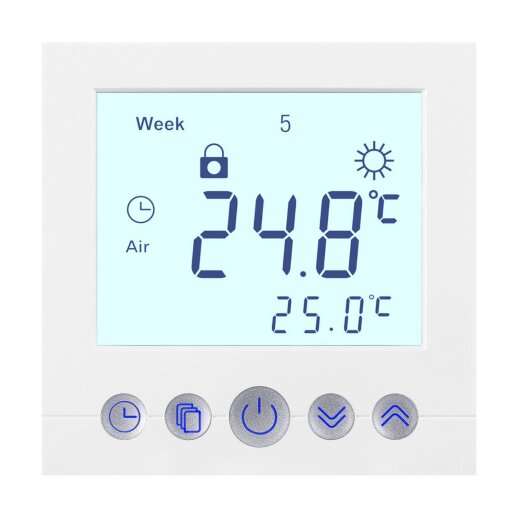 C16 Digital Thermostat wei&szlig; Seitenansicht