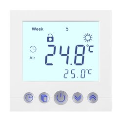 C16 Digital Thermostat wei&szlig; Vorderansicht