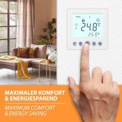 C16 Digital Thermostat wei&szlig; Seitenansicht