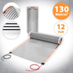 12V Heizfolie 50cm breit 130W/m² 1,5m