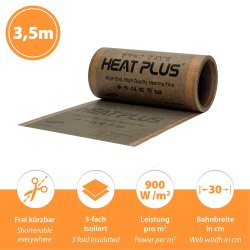HighEnd Heating Film 900Watt/m² 30cm wide 3.5m
