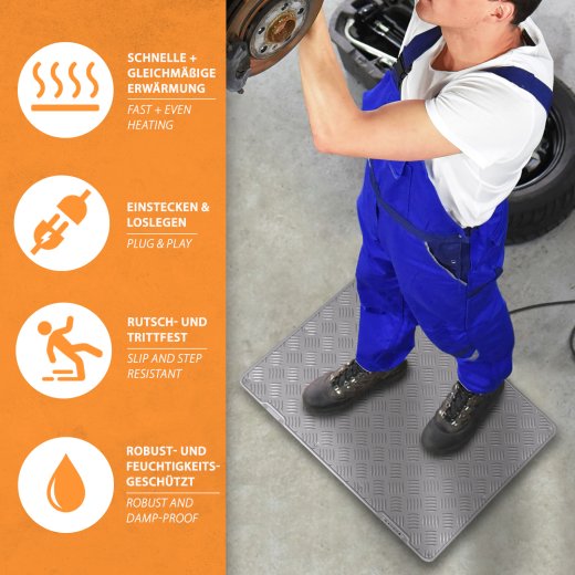 Fußheizplatte Fußwärmplatte Arbeitsplatzheizung - Infrarot Fußbodenheizung|