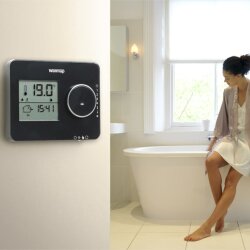 Warmup Tempo Digital Thermostat Vorderansicht Verwendung