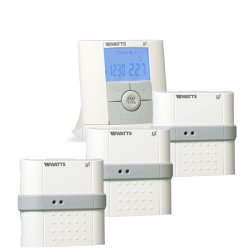 Watts Vision Digital Programmable Thermostat + 3x Flush-mounted Receiver