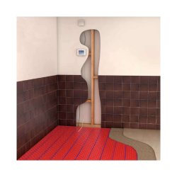 10m² DCM-PRO selbstklebende Entkopplungsmatte der anschluss an Thermostat abgebildet