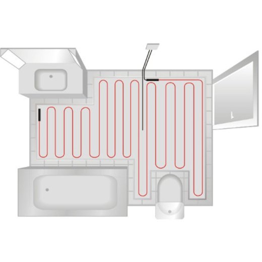 200W//m2 Komfortable W/ärme In All Ihren R/äumen EXTHERM TWIN Heizkabel-Matte F/ür Elektrische Fu/ßboden-Heizung 1m/² Erneuerbare Energiel/ösung 1m/² - Installation