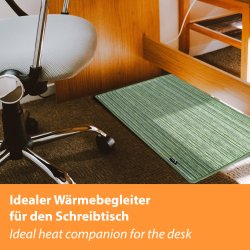 17/5 Heizteppich Chenille/Fashion 50x75cm 100Watt Rutschfest und isolierend  Chenille Green
