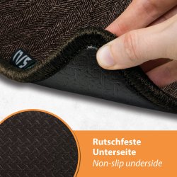 17/5 Heizteppich Chenille/Fashion 50x75cm 100Watt Beleuchteter Fußschalter6cm durchmesser 3cm dick Fashion Brown