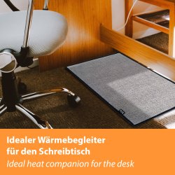 17/5 Heizteppich Chenille/Fashion 50x75cm 100Watt Rutschfest und isolierend Fashion Grey