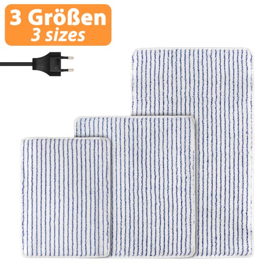 230V Heated Carpet Bathroom white/blue