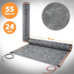 24V Heating Film Perforated 90cm wide 55W/m² 1m - 47W