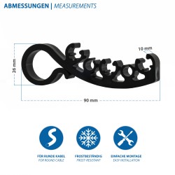 Halterung für Dachrinnenheizung 30er Set (klein)