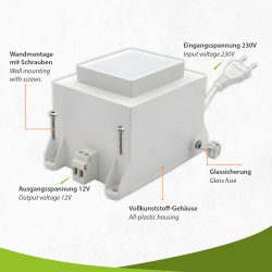 230V to 12V Low Voltage Transformer 100-300Watt