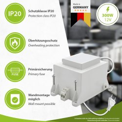 230V to 12V Low Voltage Transformer 100-300Watt