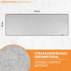 17/5 Heizteppich 50x140cm 180Watt Hellgrau - Light Grey