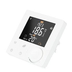 Komplett-Set Heizmatte für Fliese, Granit & Feinsteinzeug 1m² thermostat von der seite, 5,0m²