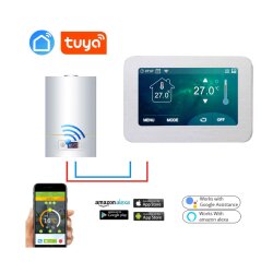 Optima Wlan 7 Touchscreen Thermostat Tuya App Sprachassistent Google Apple Siri Amazone Alexa