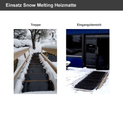 Snow Melting Heizmatte 25x70cm + Verlängerungskabel 1m