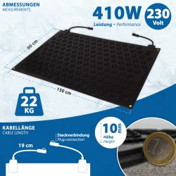Heating carpet for entry and stairs on the outside