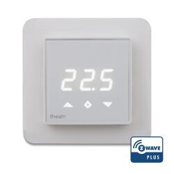 Heatit Z-wave Digital Thermostat wei&szlig; Vorderansicht
