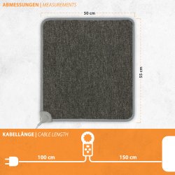 Warm Feet Heizteppich 50x55cm 70Watt