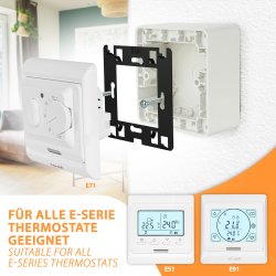 Wall mounted housing for E series thermostat