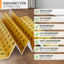 Heizfilm-Unterlage 1,5mm ab 6,25m² - 400kPa geeignet für: vinylboden PVC-Boden Designboden LVT-Designboden Vinyl-Designboden SPC-Klick-Beläge rigit-Böden