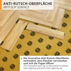 Heizfilm-Unterlage 1,5mm ab 6,25m² - 400kPa anti-rutsch-oberfläche