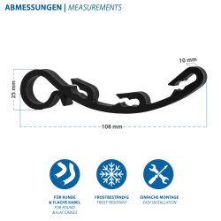 Halterung für Dachrinnenheizung - groß - 50er Set
