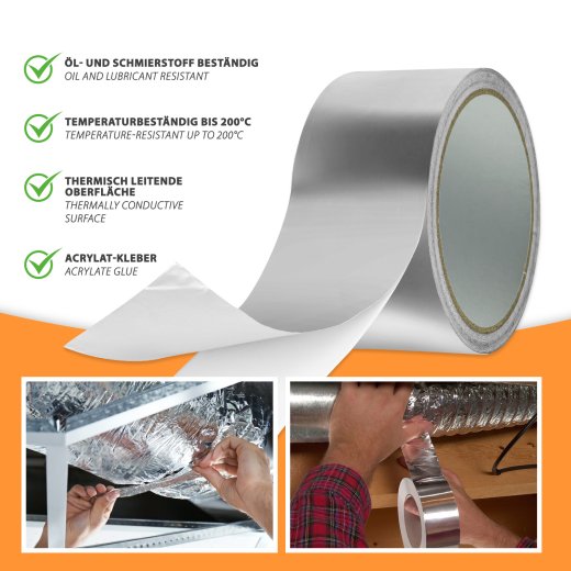Aluminium-Klebeband für Dämmungen oder Metallrohre