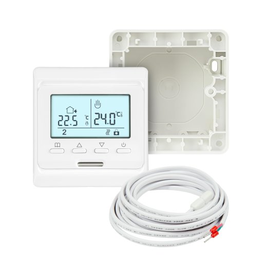 E51AP Digital Thermostat Aufputz Hintersicht

