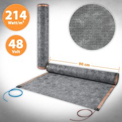 48V HeizfoliePerforiert 90cm breit 214Watt/m² 3,5m