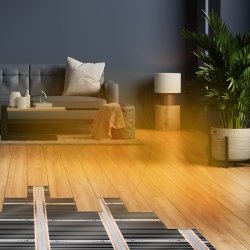 Comfort heating film 60watt/m² 50cm wide completely assembled 6.0m = 3.00m²