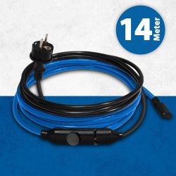 ETM frost protection heating cable 15W/m with thermostat, 14.0m rolled up
