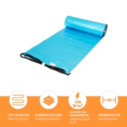 ALU heating mat 100Watt/m² variation 10m = 5,0m²