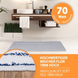 12V Heating Carpet 55x40cm 30Watt white/blue 55x95cm 70Watt