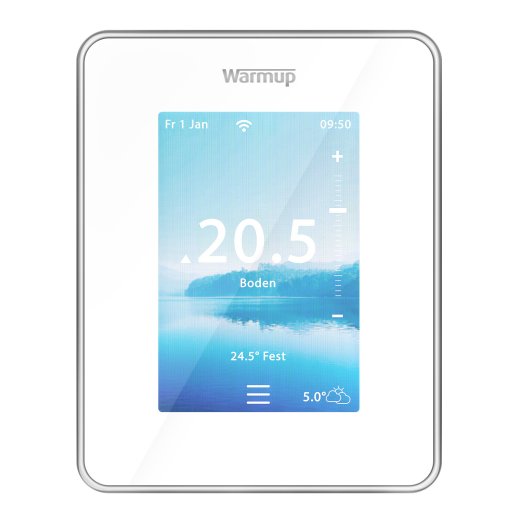 Warmup 6iE Smart Touchscreen Thermostat Weiß